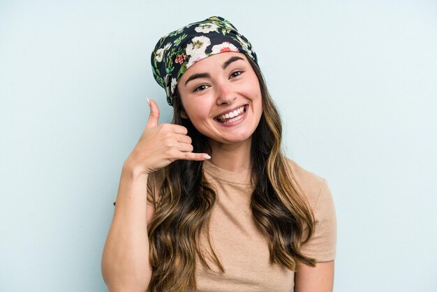 Een gebaar voor een mobiel telefoongesprek met vingers weergeven