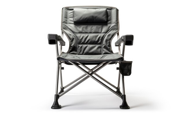 Een gedetailleerde verkenning van Haider88639s Portable Folding Travel Chair geïsoleerd op witte achtergrond