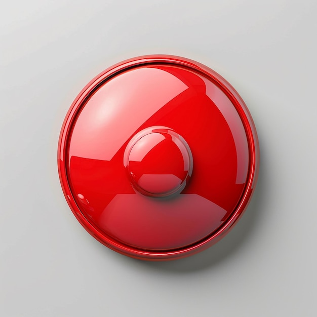 Foto een gedurfde realistische grote rode knop