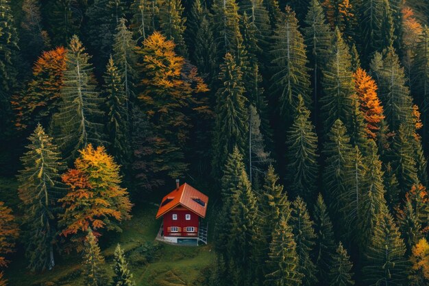 Een geïsoleerd huis bij een bos in de Zwitserse Alpen