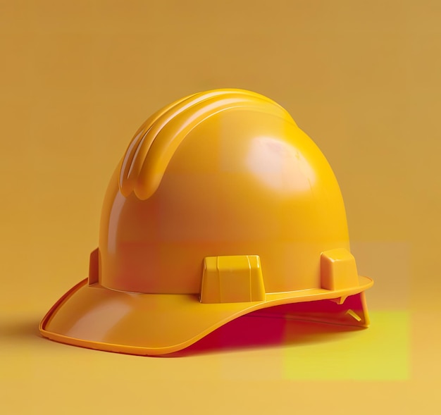 Foto een gele hardhat op een gele achtergrond png transparente generatieve ai