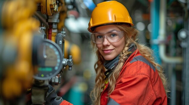 Foto een geluidsniveaumeter van een monitor wordt ingesteld door een milieubeambte