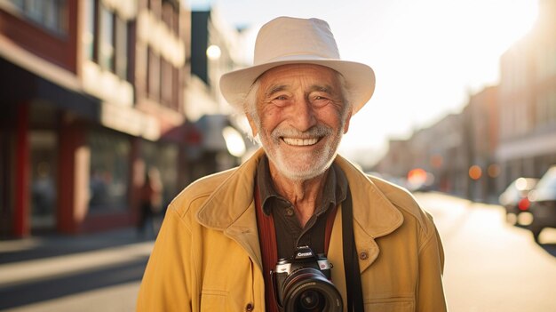 Een gepensioneerde besluit fotografie te leren en vangt het dagelijks leven en de schoonheid van zijn geboortestad