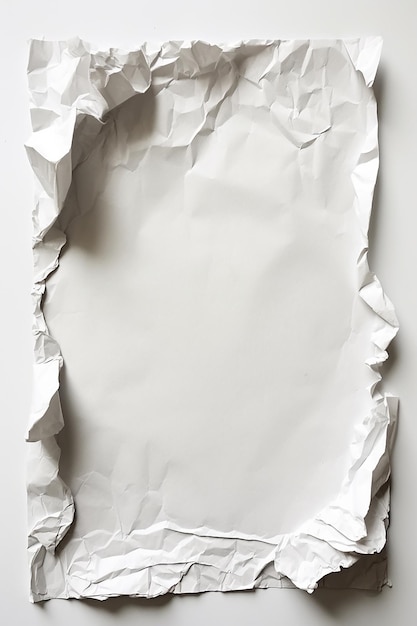 Een gescheurd stuk papier met een gescheurde rand.