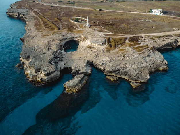 Een geweldig uitzicht op de "grotta della poesia" in Puglia