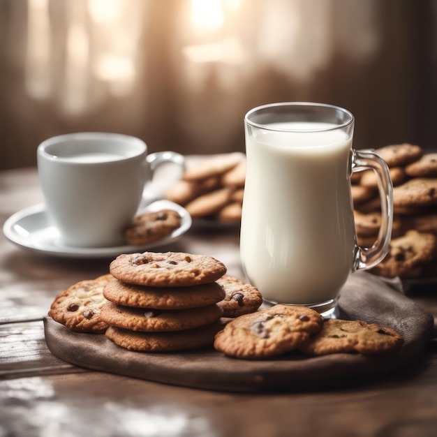 Een gezellige ochtend met verse melk en zelfgemaakte koekjes.