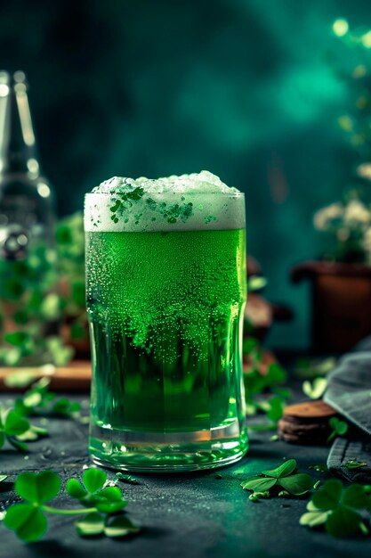 Een glas bier voor St. Patrick's Day Selectieve focus