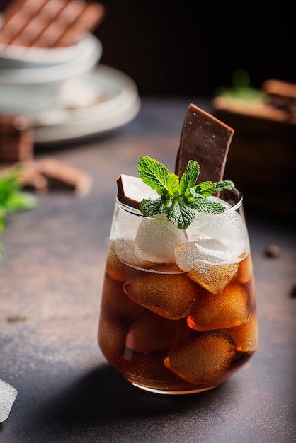 Een glas koude zomer koffie