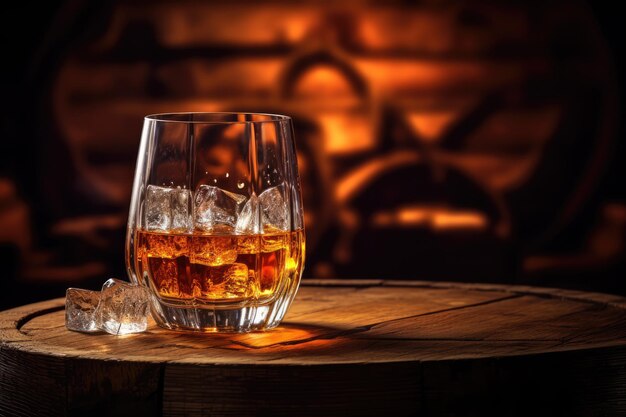 Foto een glas lekkere whisky.