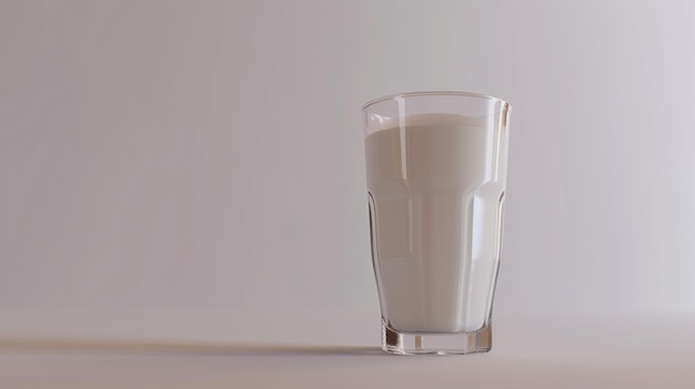 Foto een glas melk geïsoleerd op een witte achtergrond