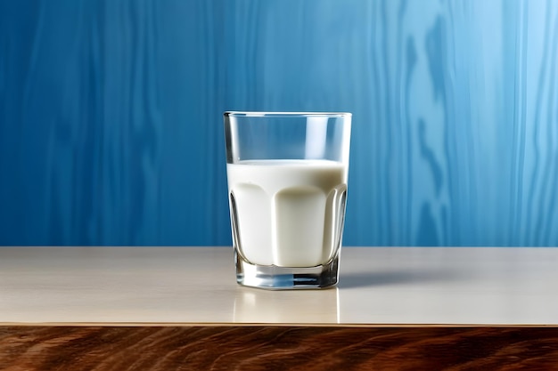 Foto een glas melk op tafel