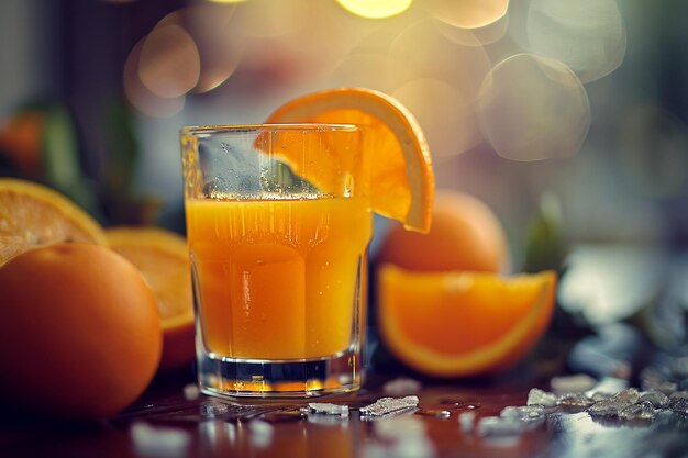Eén glas vers sinaasappelsap geïsoleerd op een witte achtergrond