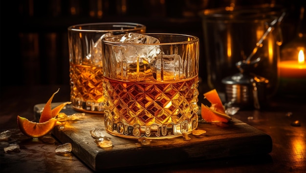 Foto een glas whisky