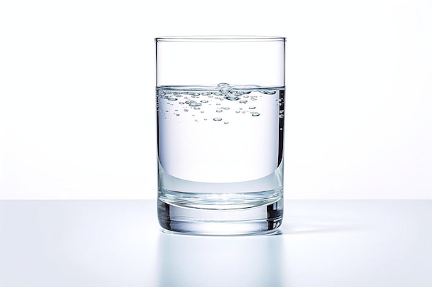 Een glas zuiver zoet water.