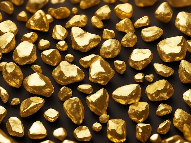 Foto een glinsterende gouden stenen generatieve ai illustratie