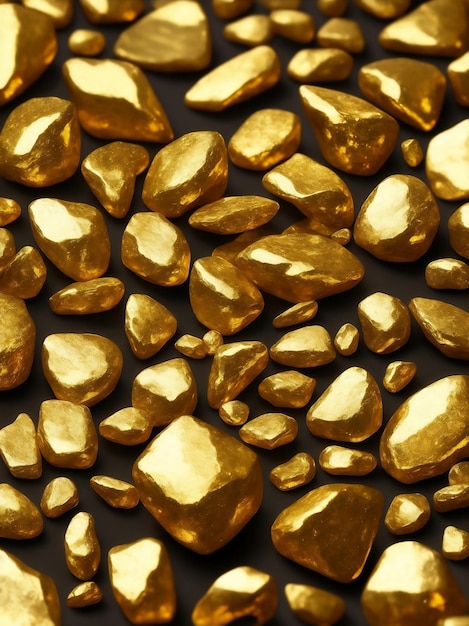 Een glinsterende gouden stenen Generatieve AI illustratie