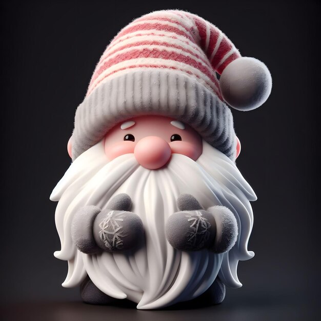 een gnome beeldje met een witte baard en een hoed