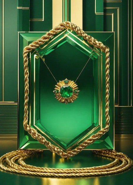 een goede smaragd explosie met gouden touwen voor instagram post smaragd categorie behang geometrie