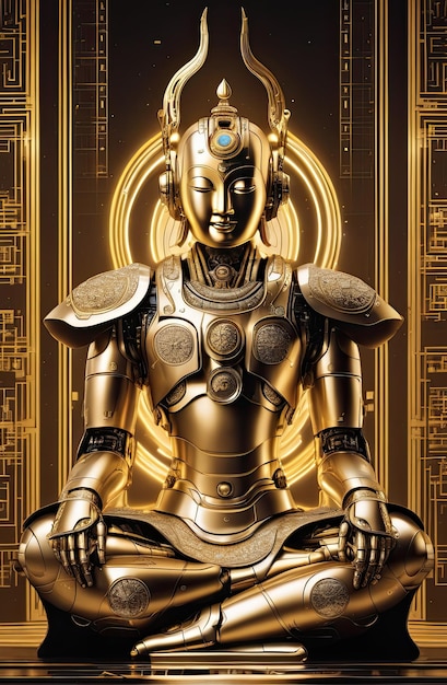 een Golden Buddhas robot met Generative AI