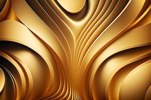 Een gouden abstracte achtergrond met hoge resolutie met ingewikkelde ontwerpen en levendige kleuren.