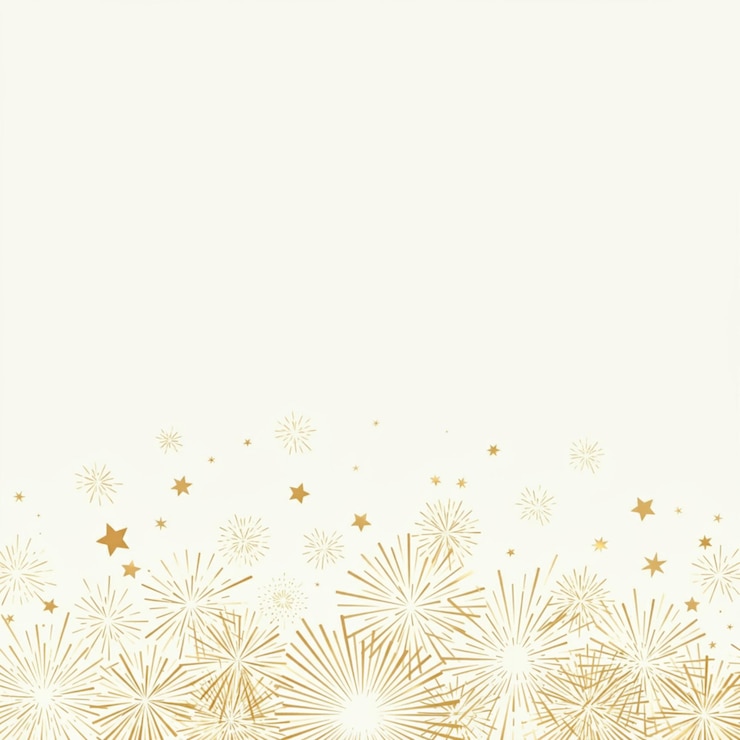 Foto een gouden achtergrond met sneeuwvlokken en sterren