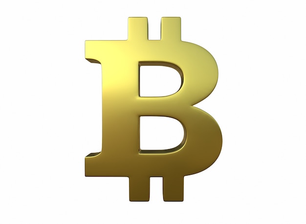 Een gouden bitcoin-teken