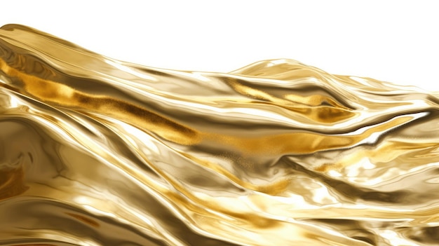 Een gouden doek met een witte achtergrond
