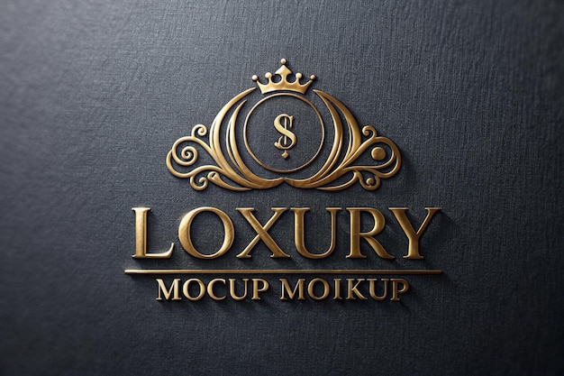 een gouden en zwart logo voor een luxe make-up