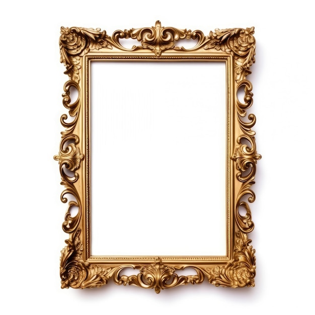 Een gouden frame met een ontwerp waarop staat " frame ".