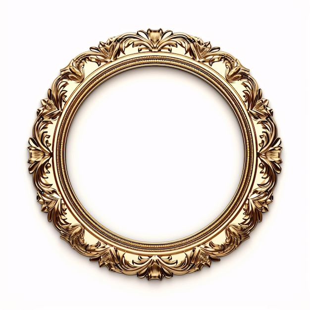 een gouden frame met een witte achtergrond