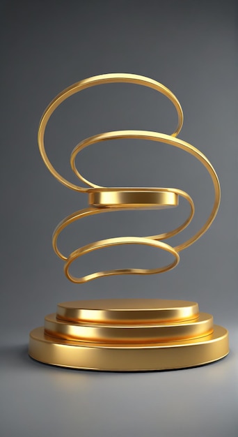 een gouden ring met een spiraal erop