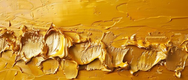 Een gouden textuur een abstracte kunstdruk Een olieverfschilderij gemaakt met de vrije hand Een penseelstreek van verf Moderne kunst Afdrukken behangpapier posters kaarten muurschilderingen tapijten ophangingen afdrukken