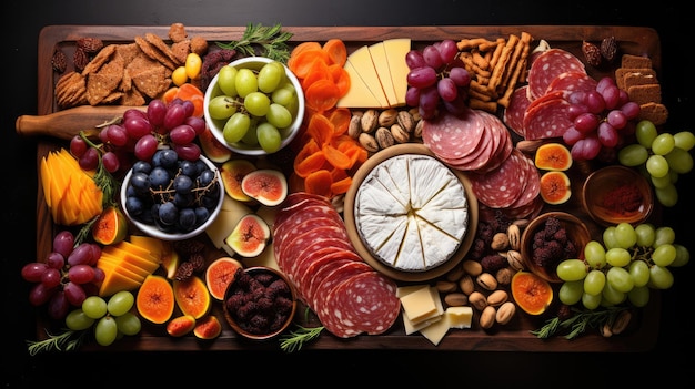 Foto een gourmet charcuterie board ai generative