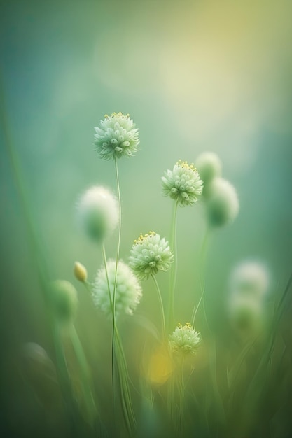 Een grasveld met een groene achtergrond en een groene achtergrond.