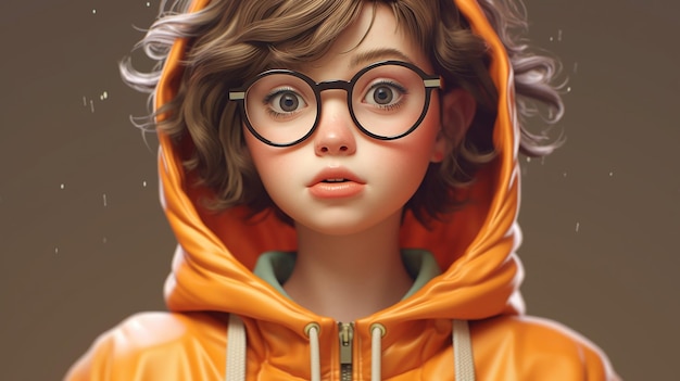 een gratis foto van 3D-gerenderde geanimeerde character design