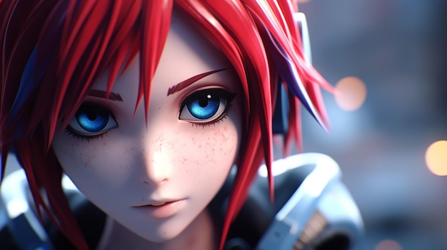 een gratis foto van 3D-gerenderde geanimeerde character design