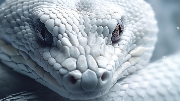 een gratis foto van een witte slang