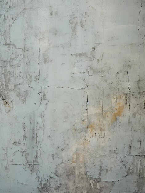 een grijze muur met een scheur erin en een bruine vlek erop