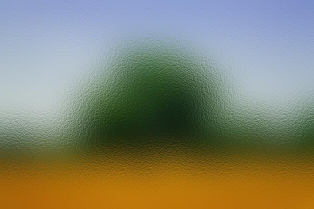 Foto een groen glas met een blauwe achtergrond en een blauwe hemel