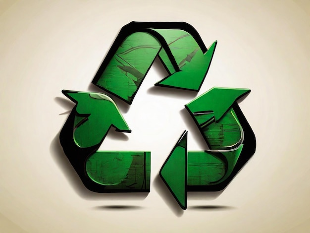 een groen recycle teken dat zegt een op het