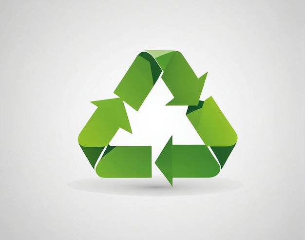 Foto een groen recyclingsymbool