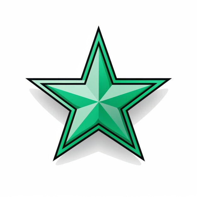 een groen sterpictogram op een witte achtergrond