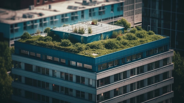 Een groendak op een gebouw