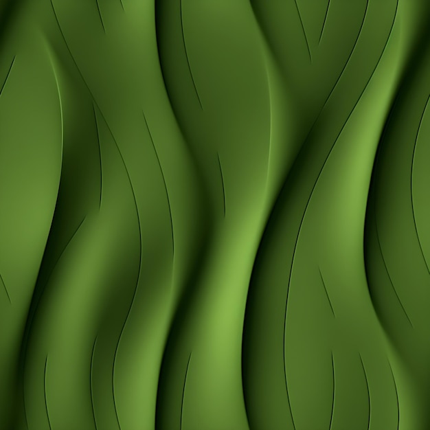 Een groene achtergrond met golvende lijnen en een patroon van golvende vormen.