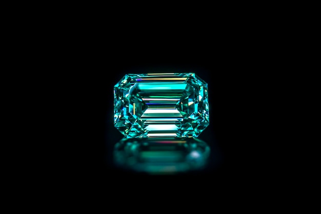 Een groene diamant van het merk aquamarine.