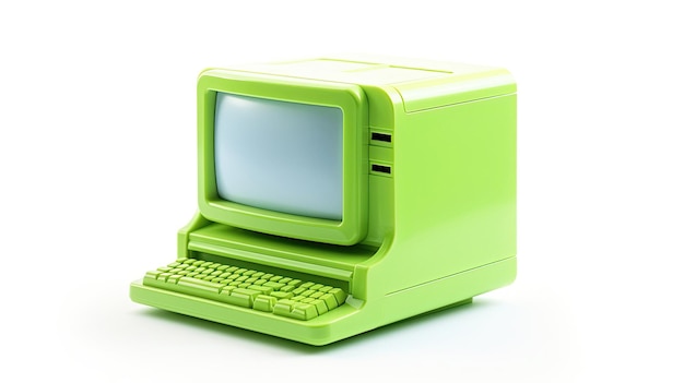 Een groene en zwarte draagbare draagbare mini-stijl printer.