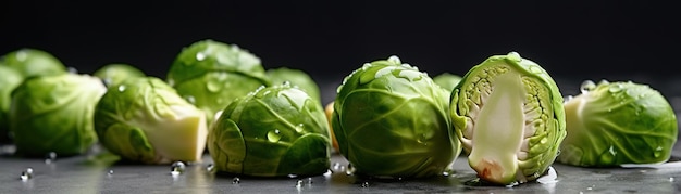 Een groene groente op tafel