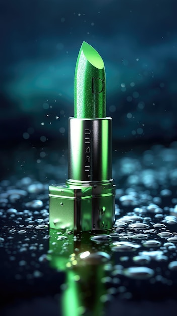 Een groene lippenstift