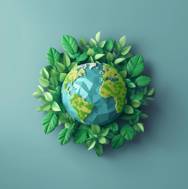 Foto een groene planeet