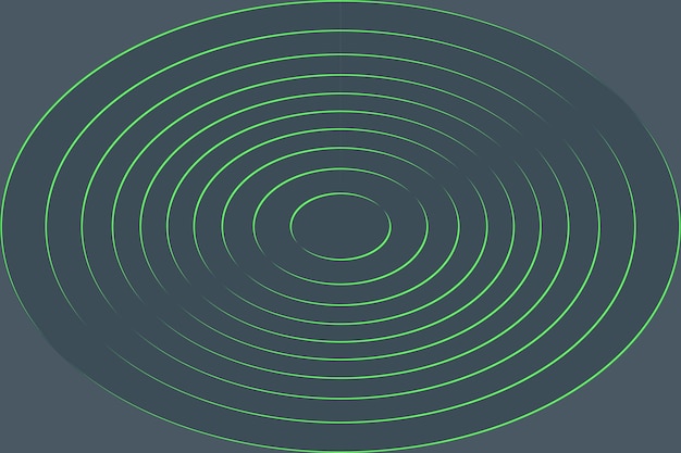 Een groene spiraal met een groene cirkel in het midden.